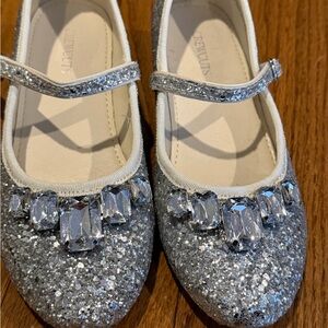 J Crew Silver Glitter Kids Shoes